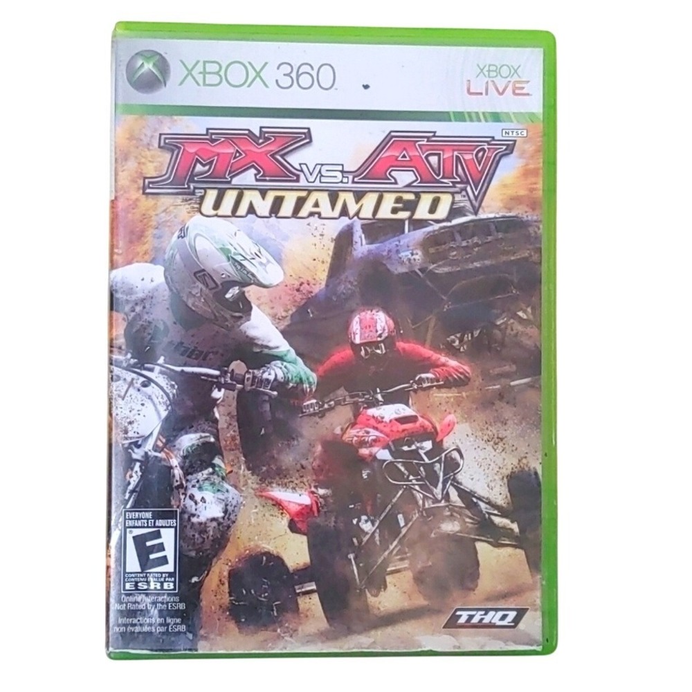 MX vs ATV Untamed Xbox 360 Racing Game THQ Microsoft 2007 CIB Broken‎ Case